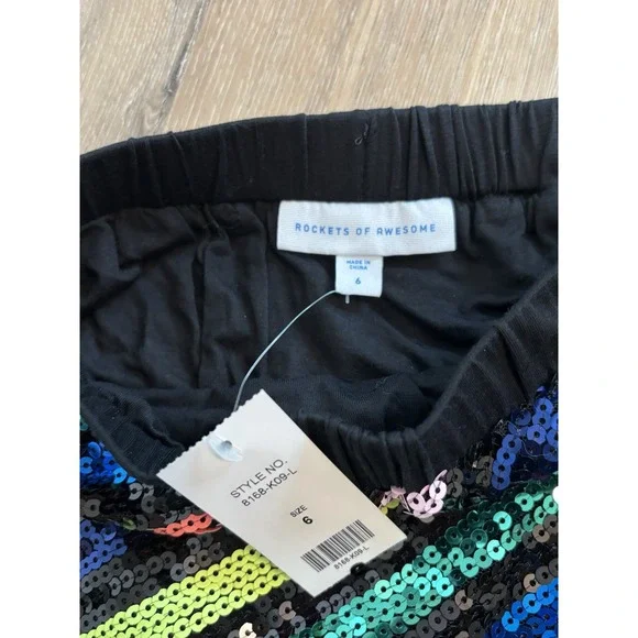 New With Tags Rockets Of Awesome Sequins Skirt Girls Size 6 - Picture 3 of 6